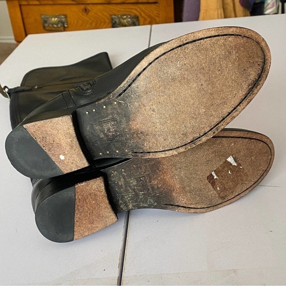 Frye black Leather over knee Western English Melissa boots elastic calf size 7 - Picture 8 of 8